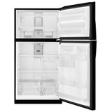 Whirlpool WRT541SZDB Top Freezer Refrigerator, 33 inch Width, 21.3 cu. ft. Capacity, Optional Ice Maker (Special Order), Black colour