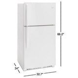 Whirlpool WRT541SZDW Top Freezer Refrigerator, 33 inch Width, 21.3 cu. ft. Capacity, Optional Ice Maker (Special Order), White colour