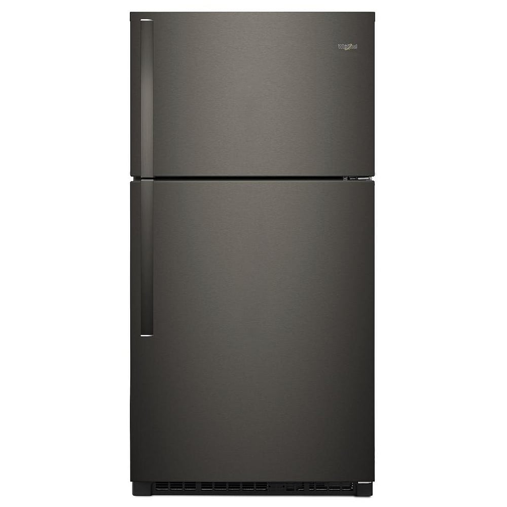 Whirlpool WRT541SZHV Top Freezer Refrigerator, 33 inch Width, 21.3 cu. ft. Capacity, Optional Ice Maker (Special Order), Black Stainless Steel colour