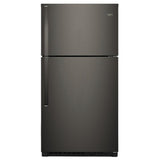 Whirlpool WRT541SZHV Top Freezer Refrigerator, 33 inch Width, 21.3 cu. ft. Capacity, Optional Ice Maker (Special Order), Black Stainless Steel colour