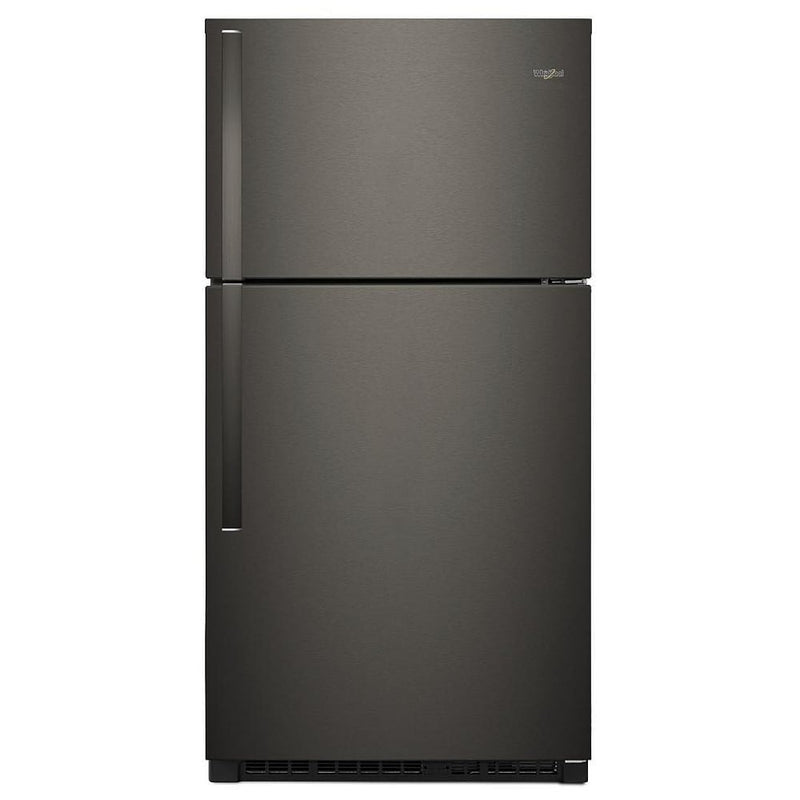 Whirlpool WRT541SZHV Top Freezer Refrigerator, 33 inch Width, 21.3 cu. ft. Capacity, Optional Ice Maker (Special Order), Black Stainless Steel colour