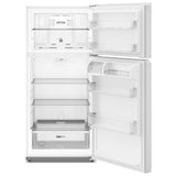 Whirlpool WRTX3314TW Top Freezer Refrigerator, 28 inch Width, 14.3 cu. ft. Capacity, Optional Ice Maker (Special Order), ENERGY STAR Certified, White colour, Flexi-Slide™ Bins, FreshSpace™ Crispers