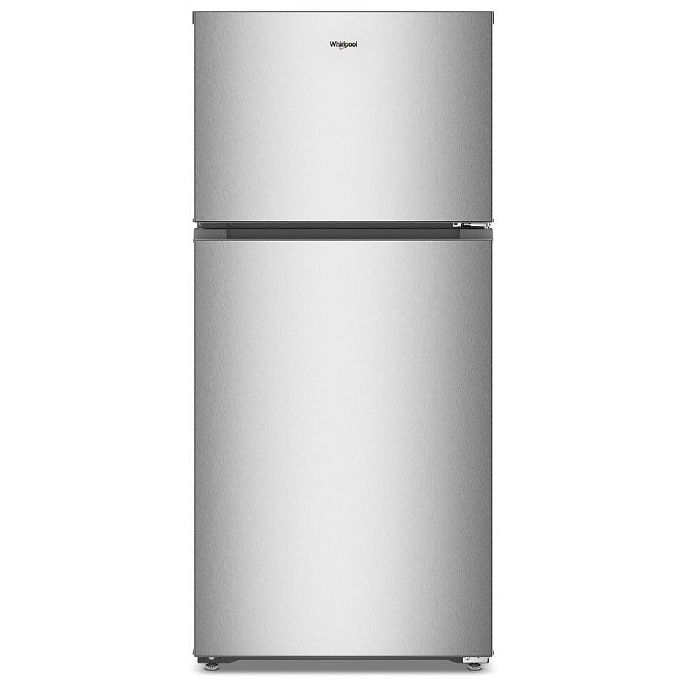 Whirlpool WRTX3314TZ Top Freezer Refrigerator, 28 inch Width, 14 cu. ft. Capacity, Optional Ice Maker (Special Order), ENERGY STAR Certified, Stainless Steel colour, Flexi-Slide™ Bins, FreshSpace™ Crispers