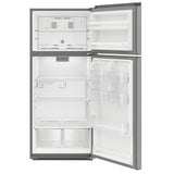 Whirlpool WRTX5028PM Top Freezer Refrigerator, 28 inch Width, 16.3 cu. ft. Capacity, Optional Ice Maker (Special Order), ENERGY STAR Certified, Stainless Steel colour