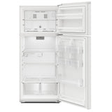 Whirlpool WRTX5028PW Top Freezer Refrigerator, 28 inch Width, 16.3 cu. ft. Capacity, Optional Ice Maker (Special Order), ENERGY STAR Certified, White colour
