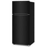 Whirlpool WRTX5118TB Top Freezer Refrigerator, 28 inch Width, 17.6 cu. ft. Capacity, Optional Ice Maker (Special Order), Black colour, Flexi-Slide™ Bins, FreshSpace™ Crispers