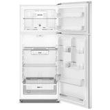 Whirlpool WRTX5118TW Top Freezer Refrigerator, 28 inch Width, 17.6 cu. ft. Capacity, Optional Ice Maker (Special Order), White colour, Flexi-Slide™ Bins, FreshSpace™ Crispers