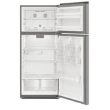 Whirlpool WRTX5328PM Top Freezer Refrigerator, 28 inch Width, 16.3 cu. ft. Capacity, ENERGY STAR Certified, Stainless Steel colour