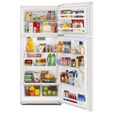 Whirlpool WRTX5328PW Top Freezer Refrigerator, 28 inch Width, 16.3 cu. ft. Capacity, Optional Ice Maker (Special Order), ENERGY STAR Certified, Counter Depth, White colour