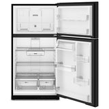 Whirlpool WRTX7421TB Top Freezer Refrigerator, 33 inch Width, 21.3 cu. ft. Capacity, Optional Ice Maker (Special Order), ENERGY STAR Certified, Black colour, Flexi-Slide™ Bins, FreshSpace™ Crispers