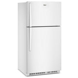 Whirlpool WRTX7421TW Top Freezer Refrigerator, 33 inch Width, 21.3 cu. ft. Capacity, Optional Ice Maker (Special Order), ENERGY STAR Certified, White colour, Flexi-Slide™ Bins, FreshSpace™ Crispers