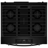 Whirlpool WSGS3330TB Gas Range, 5.0 cu. ft. Capacity, 30 inch Exterior Width, Steam Clean, 4 Burners, Storage Drawer, 18,000 BTU Highest Burner, Black colour, SpeedHeat™ Burner