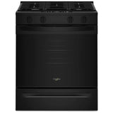 Whirlpool WSGS3330TB Gas Range, 5.0 cu. ft. Capacity, 30 inch Exterior Width, Steam Clean, 4 Burners, Storage Drawer, 18,000 BTU Highest Burner, Black colour, SpeedHeat™ Burner