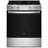 Whirlpool WSGS3330TS Gas Range, 5.0 cu. ft. Capacity, 30 inch Exterior Width, Steam Clean, 4 Burners, Storage Drawer, 18,000 BTU Highest Burner, Stainless Steel colour, SpeedHeat™ Burner
