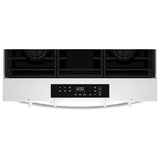Whirlpool WSGS3330TW Gas Range, 5.0 cu. ft. Capacity, 30 inch Exterior Width, Steam Clean, 4 Burners, Storage Drawer, 18,000 BTU Highest Burner, White colour, SpeedHeat™ Burner