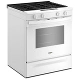 Whirlpool WSGS4530TW Gas Range, 5.0 cu. ft. Capacity, 30 inch Exterior Width, Steam Clean, 4 Burners, Storage Drawer, Air Fry, 18,000 BTU Highest Burner, White colour, SpeedHeat™ Burner