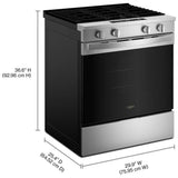 Whirlpool WSGS4530TZ Gas Range, 5.0 cu. ft. Capacity, 30 inch Exterior Width, Steam Clean, 4 Burners, Storage Drawer, Air Fry, 18,000 BTU Highest Burner, FingerPrint Resistant Stainless colour, SpeedHeat™ Burner