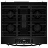 Whirlpool WSGS5030SB Gas Range, 5 cu. ft. Capacity, 30 inch Exterior Width, Steam & Self Clean, Convection, 5 Burners, Storage Drawer, Air Fry, 18,000 BTU Highest Burner, Black colour