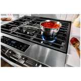 Whirlpool WSGS5030SB Gas Range, 5 cu. ft. Capacity, 30 inch Exterior Width, Steam & Self Clean, Convection, 5 Burners, Storage Drawer, Air Fry, 18,000 BTU Highest Burner, Black colour