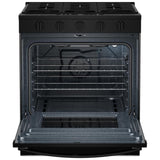 Whirlpool WSGS5030SB Gas Range, 5 cu. ft. Capacity, 30 inch Exterior Width, Steam & Self Clean, Convection, 5 Burners, Storage Drawer, Air Fry, 18,000 BTU Highest Burner, Black colour