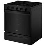 Whirlpool WSGS5030SB Gas Range, 5 cu. ft. Capacity, 30 inch Exterior Width, Steam & Self Clean, Convection, 5 Burners, Storage Drawer, Air Fry, 18,000 BTU Highest Burner, Black colour