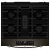 Whirlpool WSGS5030SV Gas Range, 5 cu. ft. Capacity, 30 inch Exterior Width, Steam & Self Clean, Convection, 5 Burners, Storage Drawer, Air Fry, 18,000 BTU Highest Burner, Black Stainless colour
