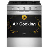Whirlpool WSGS5030SZ Gas Range, 5 cu. ft. Capacity, 30 inch Exterior Width, Steam & Self Clean, Convection, 5 Burners, Storage Drawer, Air Fry, 18,000 BTU Highest Burner, FingerPrint Resistant Stainless Steel colour