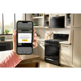 Whirlpool WSGS7530RV Gas Range, 5.3 cu. ft. Capacity, 30 inch Exterior Width, Steam & Self Clean, True Convection, 5 Burners, Storage Drawer, Yes, 18,000 BTU Highest Burner, Black Stainless Steel colour