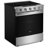 Whirlpool WSGS7530RZ Gas Range, 5.3 cu. ft. Capacity, 30 inch Exterior Width, Steam & Self Clean, True Convection, 5 Burners, Storage Drawer, Yes, 18,000 BTU Highest Burner, St colour