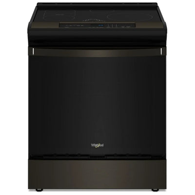 Whirlpool WSIS5030RV Induction Range, 6.4 cu. ft. Capacity, 30 inch Exterior Width, Self Clean, True Convection, 4 Burners, Air Fry, Black Stainless Steel colour