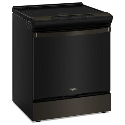 Whirlpool WSIS5030RV Induction Range, 6.4 cu. ft. Capacity, 30 inch Exterior Width, Self Clean, True Convection, 4 Burners, Air Fry, Black Stainless Steel colour