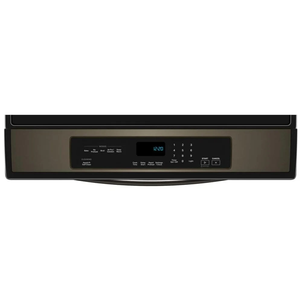 Whirlpool WSIS5030RV Induction Range, 6.4 cu. ft. Capacity, 30 inch Exterior Width, Self Clean, True Convection, 4 Burners, Air Fry, Black Stainless Steel colour
