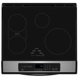 Whirlpool WSIS5030RZ Induction Range, 6.4 cu. ft. Capacity, 30 inch Exterior Width, True Convection, 4 Burners, Storage Drawer, Yes, Self Clean, 3,700 W Highest Element, Stainless Steel colour