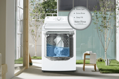 LG 4.8 cu. ft. Capacity Top Load Washer with Agitator and SlamProof Glass Lid WT6105CW