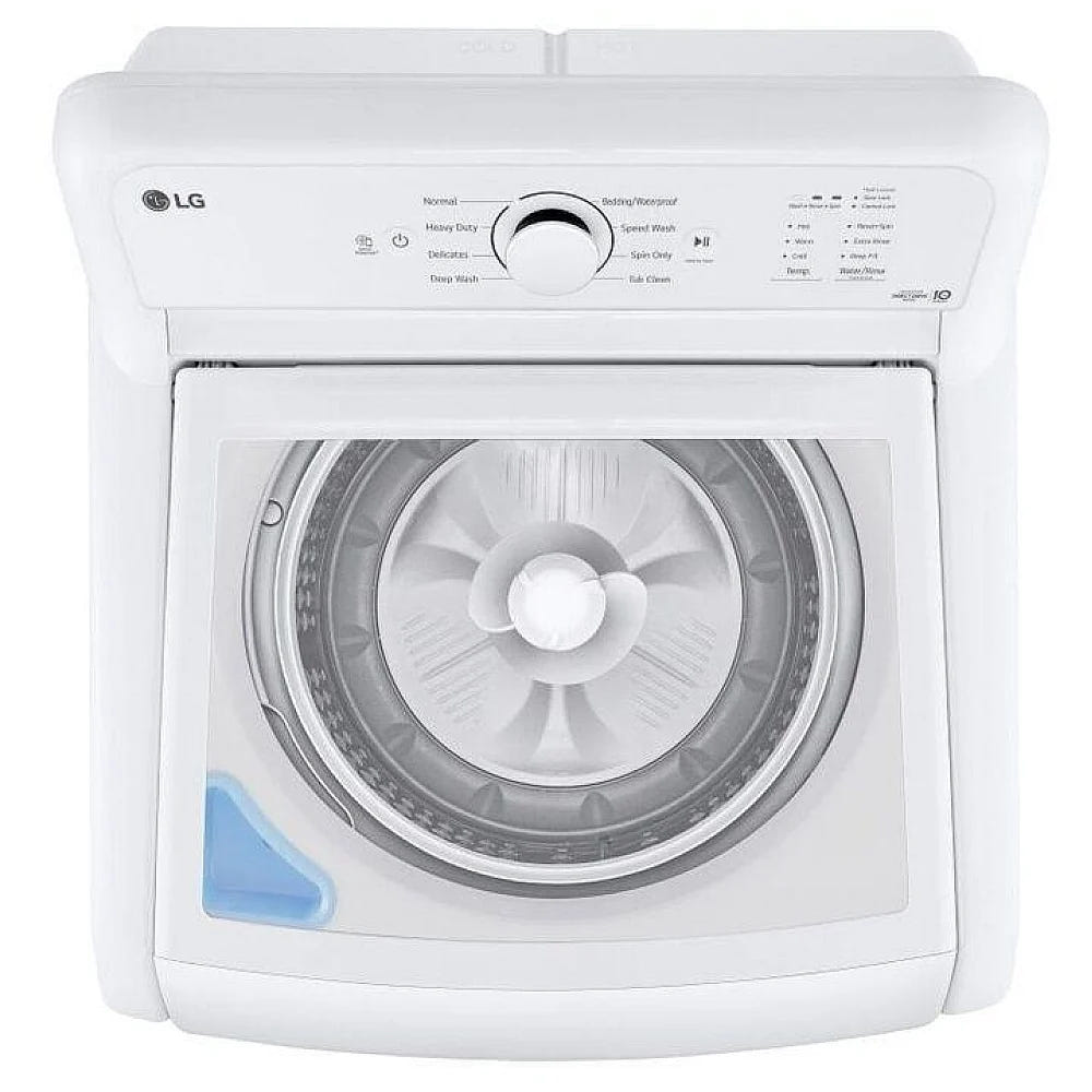 4.8 立方英尺容量顶部装载洗衣机，带搅拌器和防撞玻璃盖 WT6105CW
