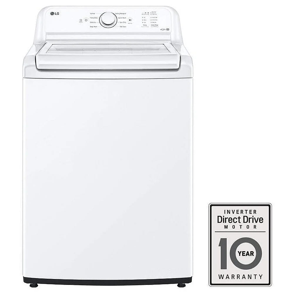 4.8 立方英尺容量顶部装载洗衣机，带搅拌器和防撞玻璃盖 WT6105CW