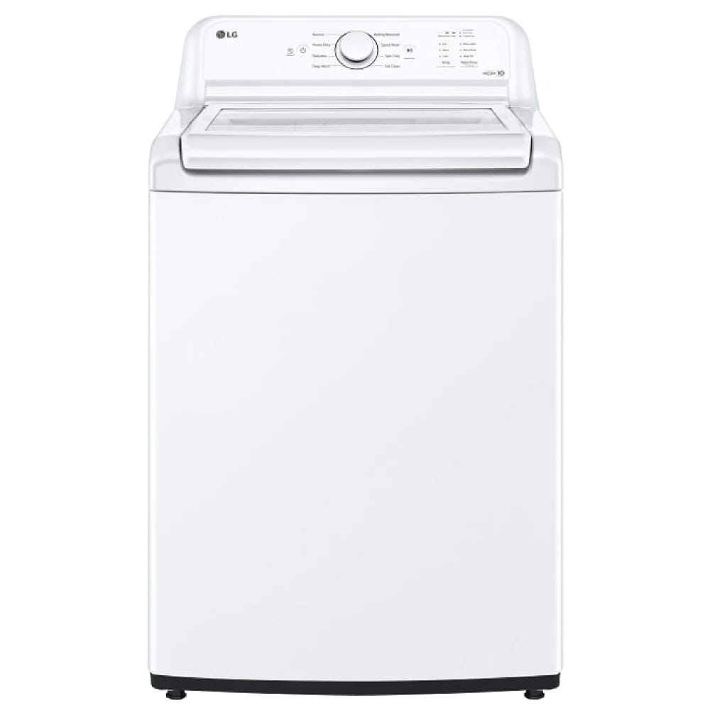 4.8 立方英尺容量顶部装载洗衣机，带搅拌器和防撞玻璃盖 WT6105CW
