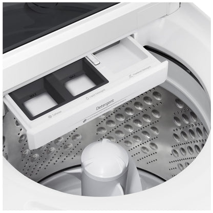 LG WT8205CW Top Load Washer, ENERGY STAR Certified, Agitator, 5.6 cu. ft. capacity, 8 wash cycles, 5 temperature settings, 800 RPM washer spin speed, WiFi enabled, White colour