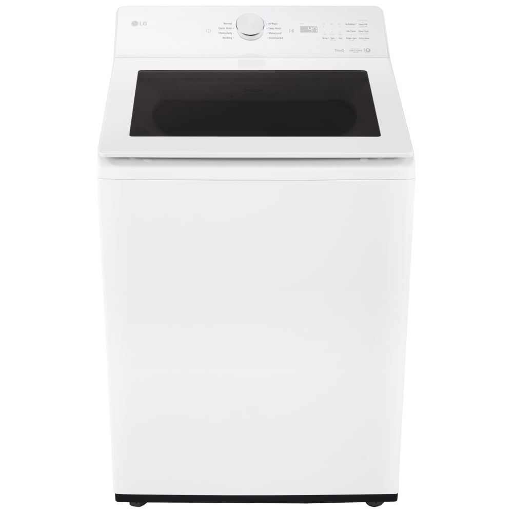 LG WT8205CW Top Load Washer, ENERGY STAR Certified, Agitator, 5.6 cu. ft. capacity, 8 wash cycles, 5 temperature settings, 800 RPM washer spin speed, WiFi enabled, White colour