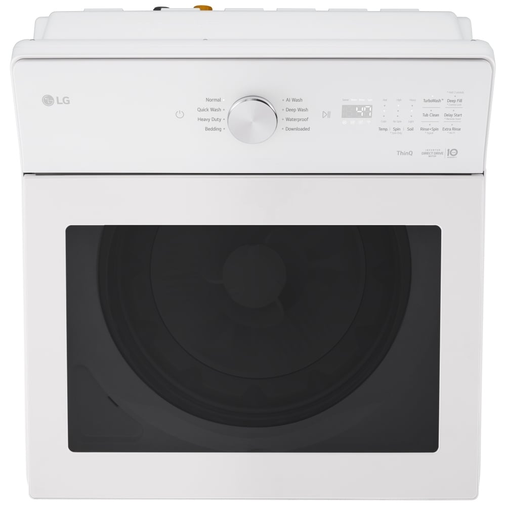 LG WT8205CW Top Load Washer, ENERGY STAR Certified, Agitator, 5.6 cu. ft. capacity, 8 wash cycles, 5 temperature settings, 800 RPM washer spin speed, WiFi enabled, White colour