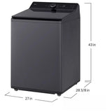 LG WT8405CB Top Load Washer, 27 inch Width, 6.1 cu. ft. Washer Capacity, 950 RPM Washer Spin Speed, 8 Wash Cycles, 5 Temperature Settings, ENERGY STAR Certified, Wifi Enabled, Essence Black colour