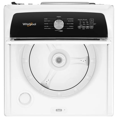 Whirlpool WTW5025SW Top Load Washer, 5.2 cu. ft. Washer Capacity, 770 RPM Washer Spin Speed, 5 Temperature Settings, 12 Wash Cycles, Agitator, White colour
