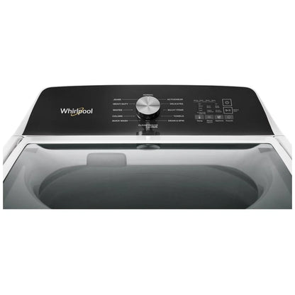 Whirlpool WTW5025SW Top Load Washer, 5.2 cu. ft. Washer Capacity, 770 RPM Washer Spin Speed, 5 Temperature Settings, 12 Wash Cycles, Agitator, White colour