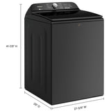 Whirlpool WTW6157PB Top Load Washer, 27 inch Width, 6.1 cu. ft. Washer Capacity, 850 RPM Washer Spin Speed, 10 Wash Cycles, 5 Temperature Settings, ENERGY STAR Certified 2-in-1 Removable Agitator, Soft Close Lid
