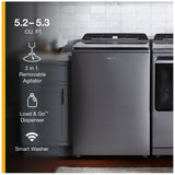 Whirlpool WTW8127LC Top Load Washer, 27 inch Width, 6.1 cu. ft. Washer Capacity, 850 RPM Washer Spin Speed, 36 Wash Cycles, 5 Temperature Settings, ENERGY STAR Certified, Wifi Enabled, Chrome Shadow colour