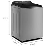 Whirlpool WTW8507TR Top Load Washer, 27 inch Width, 6.1 cu. ft. Washer Capacity, 750 RPM Washer Spin Speed, 10 Wash Cycles, 5 Temperature Settings, Wifi Enabled, Radiant Silver colour