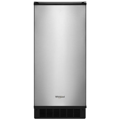Whirlpool WUI75X15HZ Ice Maker, 15 inch Width, 25 lb. Ice Storage capacity (lbs.), Stainless Steel colour