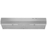 Whirlpool WVU17UC0JS Range Hood, 30 inch Exterior Width, 230 CFM, LED, Aluminum Mesh Filter, Stainless Steel colour