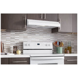 Whirlpool WVU17UC0JW Range Hood, 30 inch Exterior Width, 230 CFM, LED, Aluminum Mesh Filter, White colour
