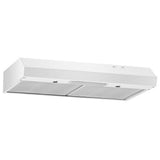Whirlpool WVU17UC0JW Range Hood, 30 inch Exterior Width, 230 CFM, LED, Aluminum Mesh Filter, White colour